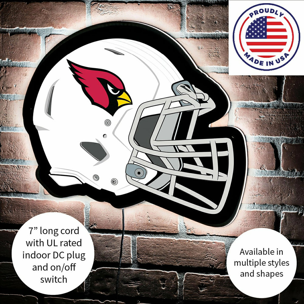 LED Wall Decor, Helmet, Arizona Cardinals - Home