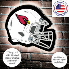 LED Wall Decor, Helmet, Arizona Cardinals - Home