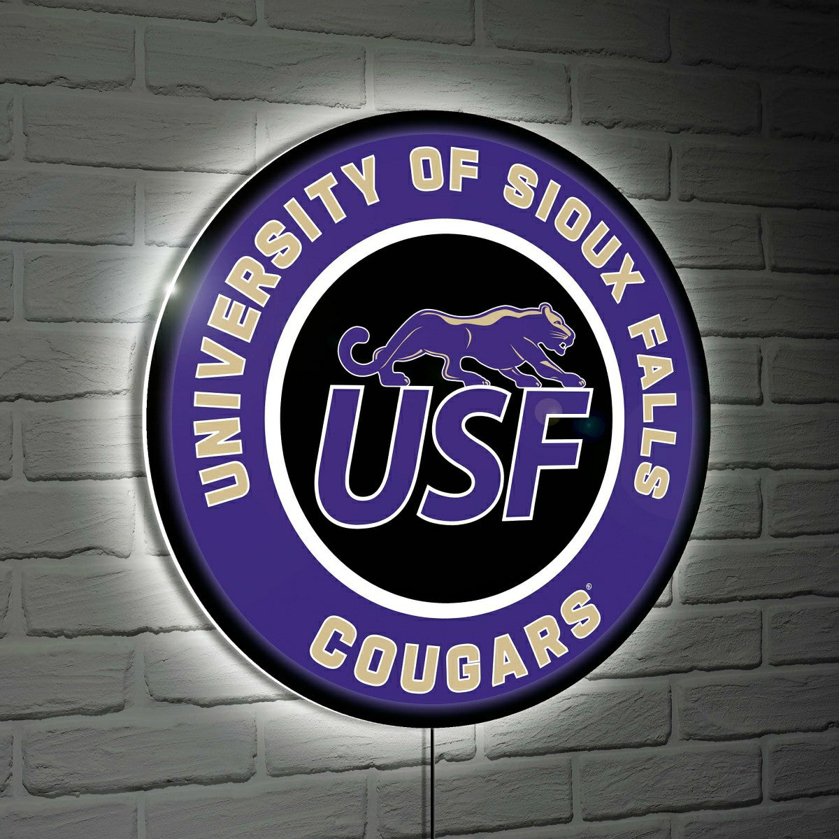 University of Sioux Falls Large Round Edgelite LED Decor - Home