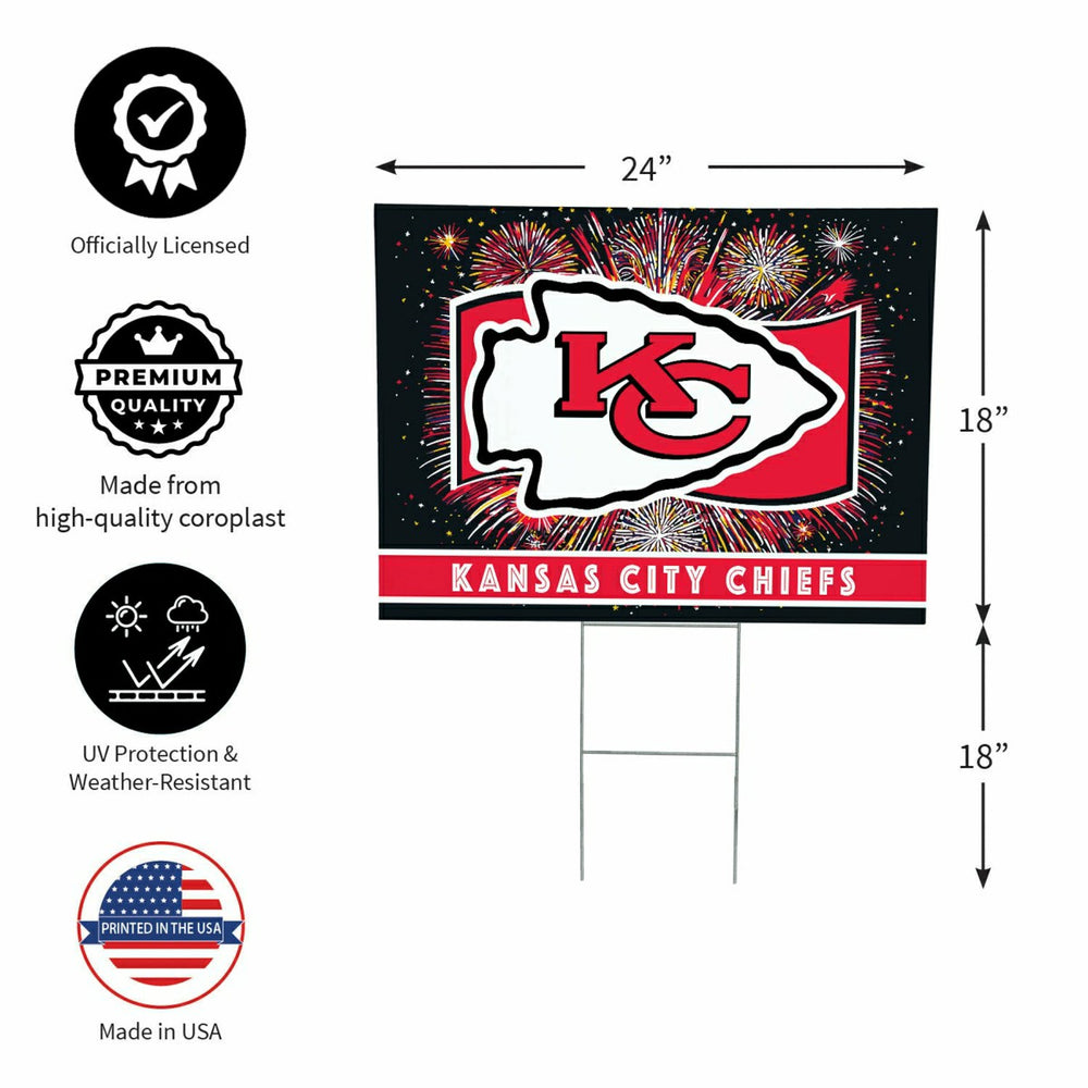 Kansas City Chiefs Yard Sign, Patriotic - Home
