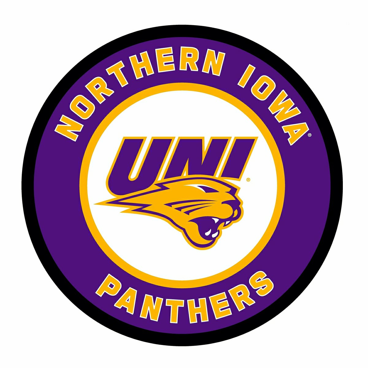 University of Northern Iowa College Large Round Edgelite LED Decor - Home