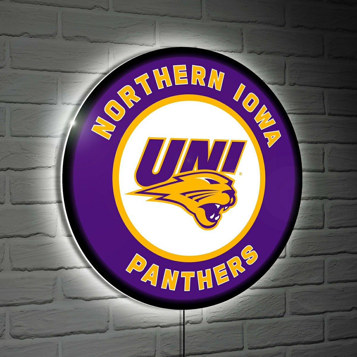 University of Northern Iowa College Large Round Edgelite LED Decor - Home