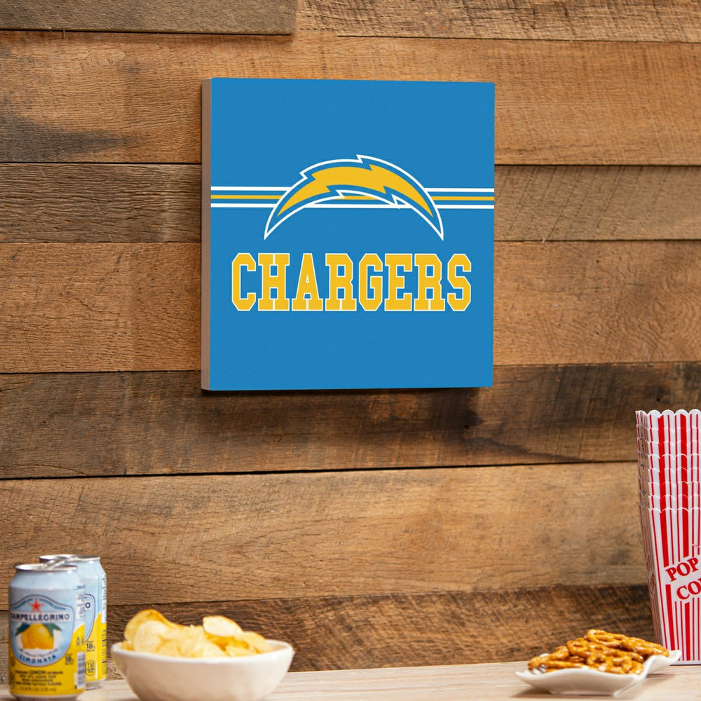 Los Angeles Chargers Wood Wall Sign, 12x12 - Home