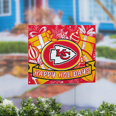 Kansas City Chiefs Yard Sign, Holiday - Home