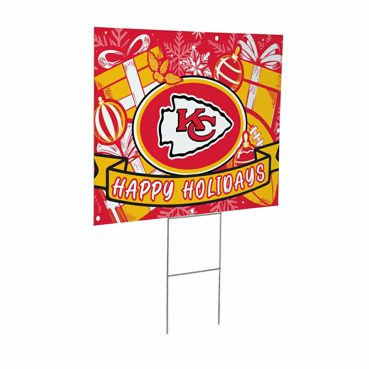 Kansas City Chiefs Yard Sign, Holiday - Home