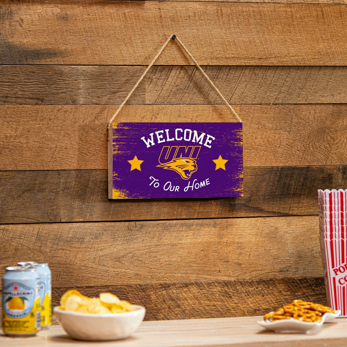 University of Northern Iowa Wood Wall Sign, 6x11 - Home