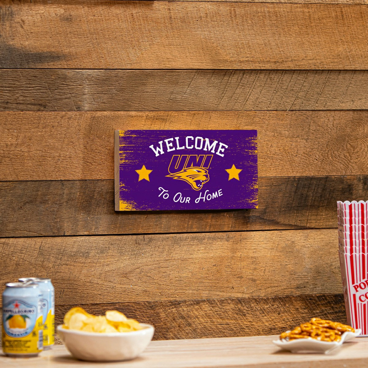 University of Northern Iowa Wood Wall Sign, 6x11 - Home