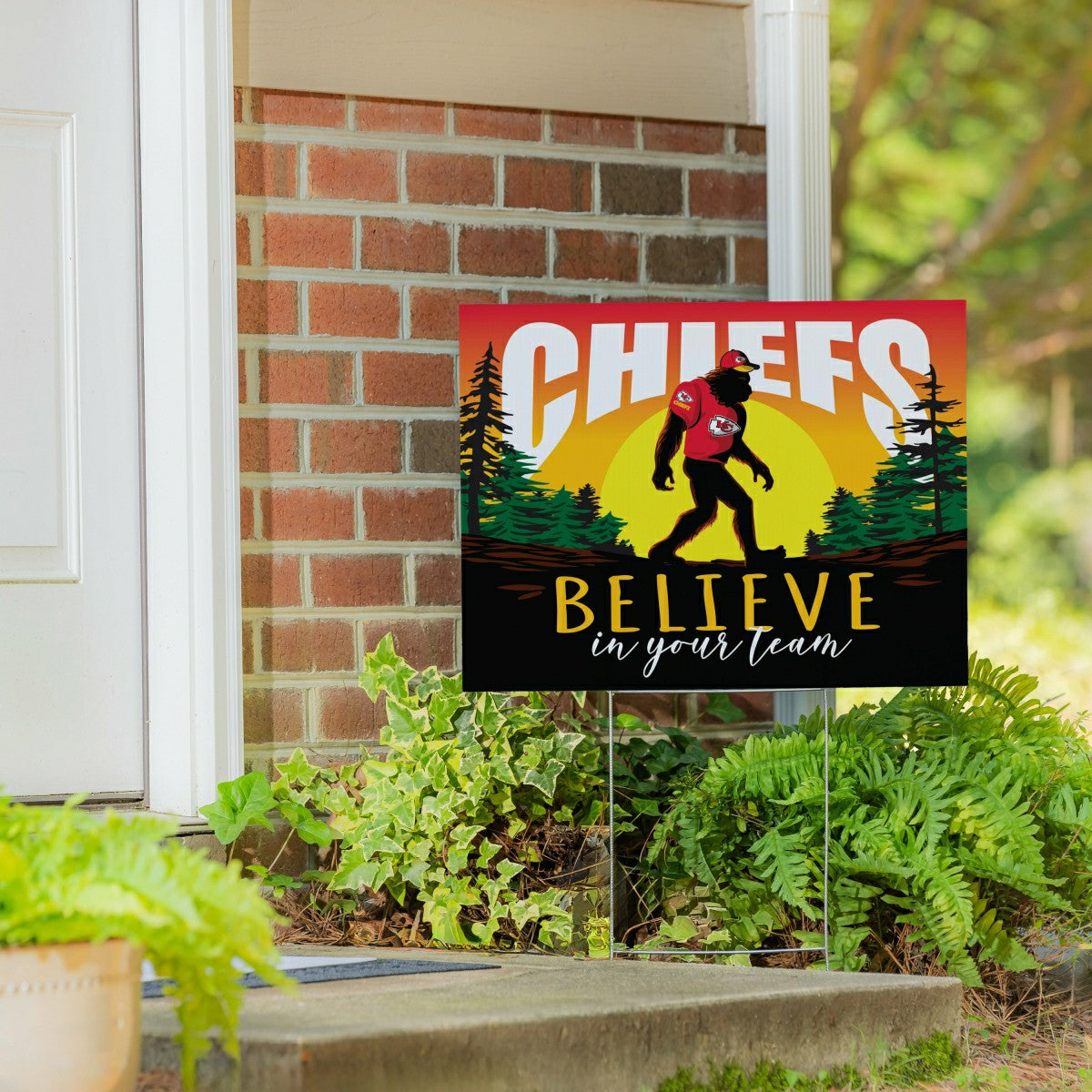 Kansas City Chiefs Yard Sign, Bigfoot - Home