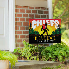 Kansas City Chiefs Yard Sign, Bigfoot - Home
