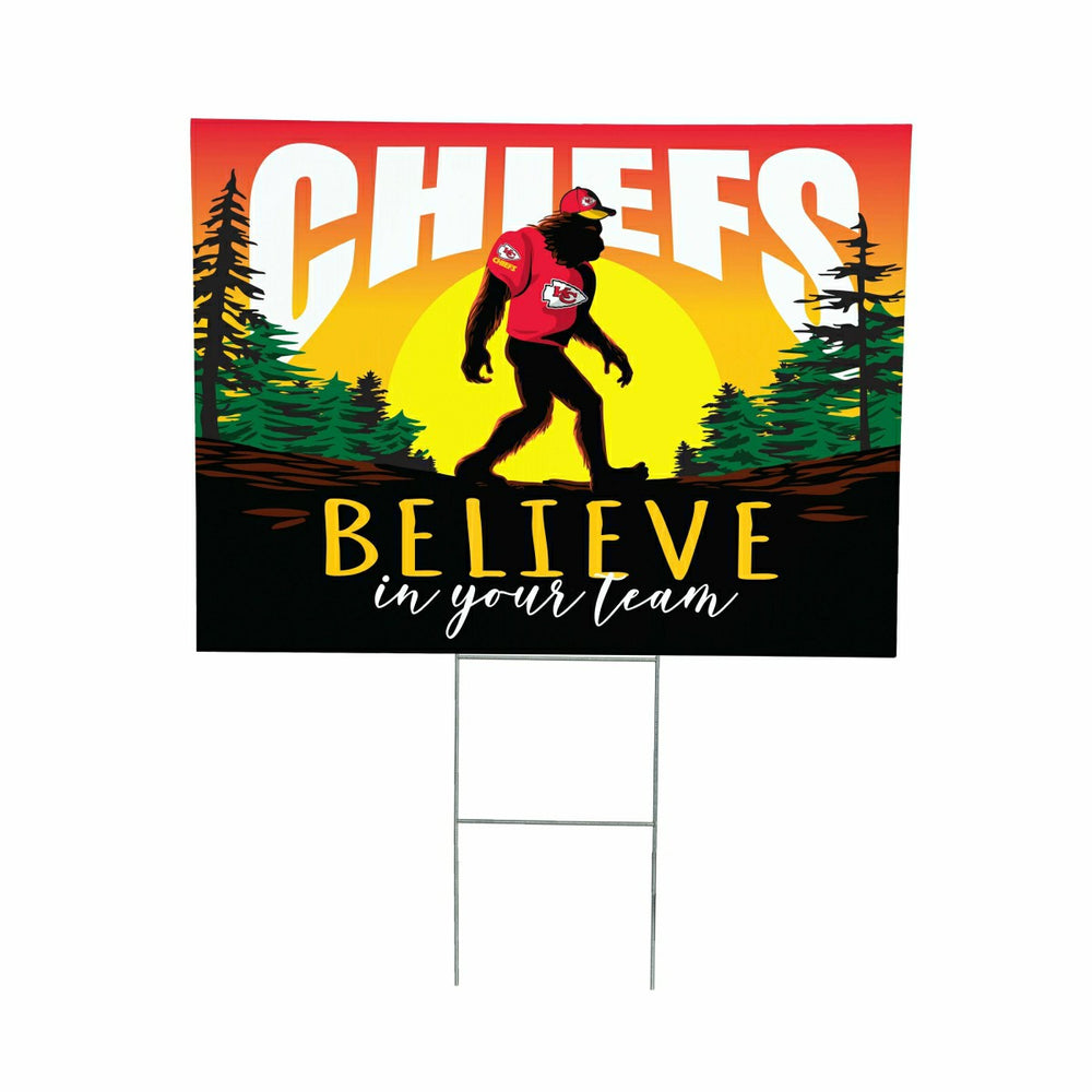 Kansas City Chiefs Yard Sign, Bigfoot - Home