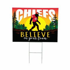 Kansas City Chiefs Yard Sign, Bigfoot - Home