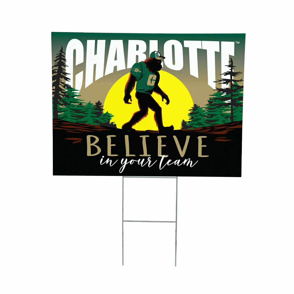 University of North Carolina/Charlotte Yard Sign, Bigfoot - Home