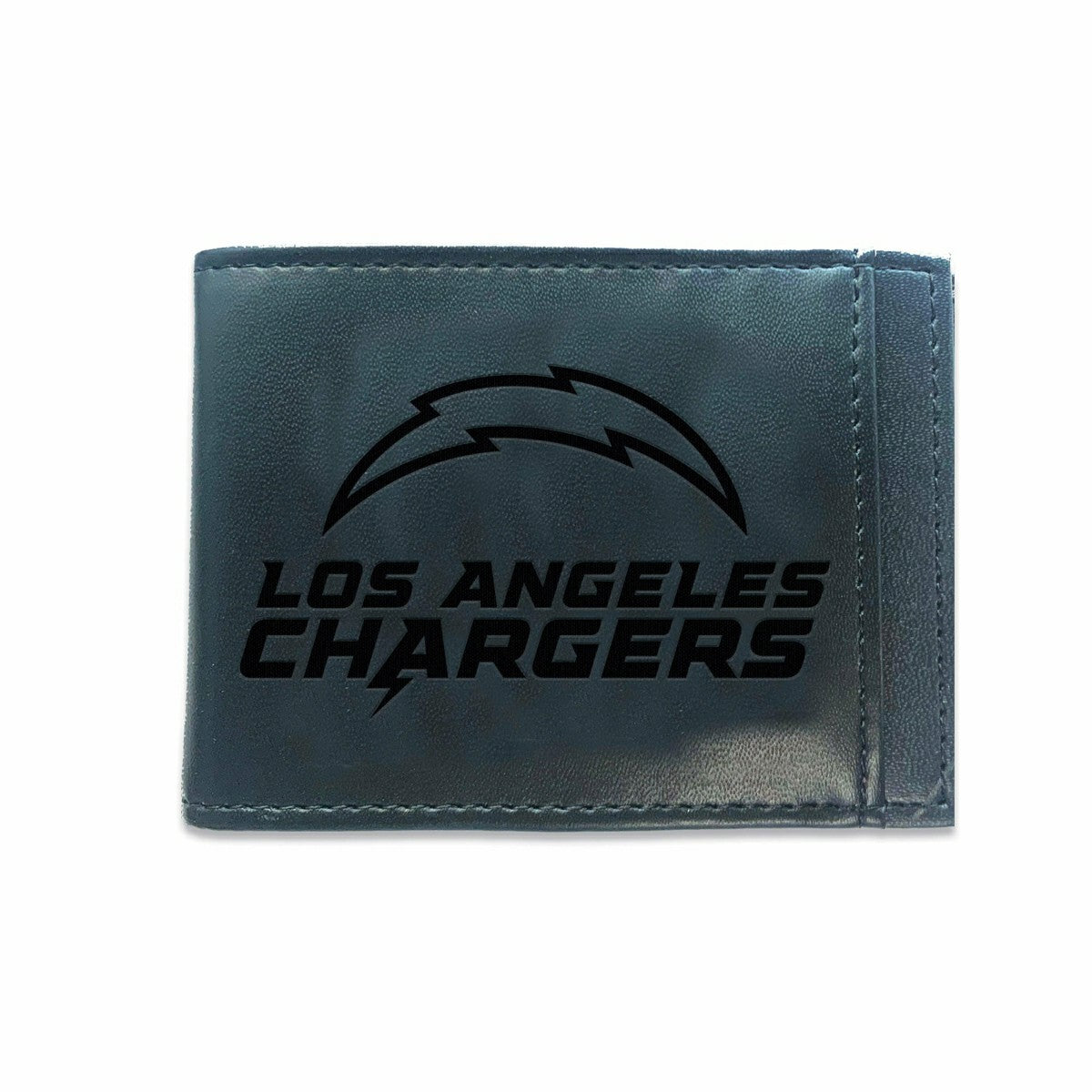 Front Pocket Wallet w/ RFID Blocking, Los Angeles Chargers, Black - Home