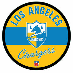 Los Angeles Chargers NFL Football Large Round Vintage Edgelite LED Dec - Home