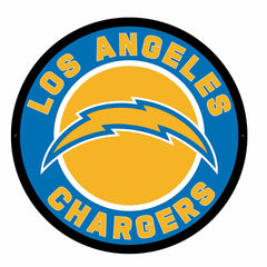 LED Wall Decor, Round, Los Angeles Chargers - Home