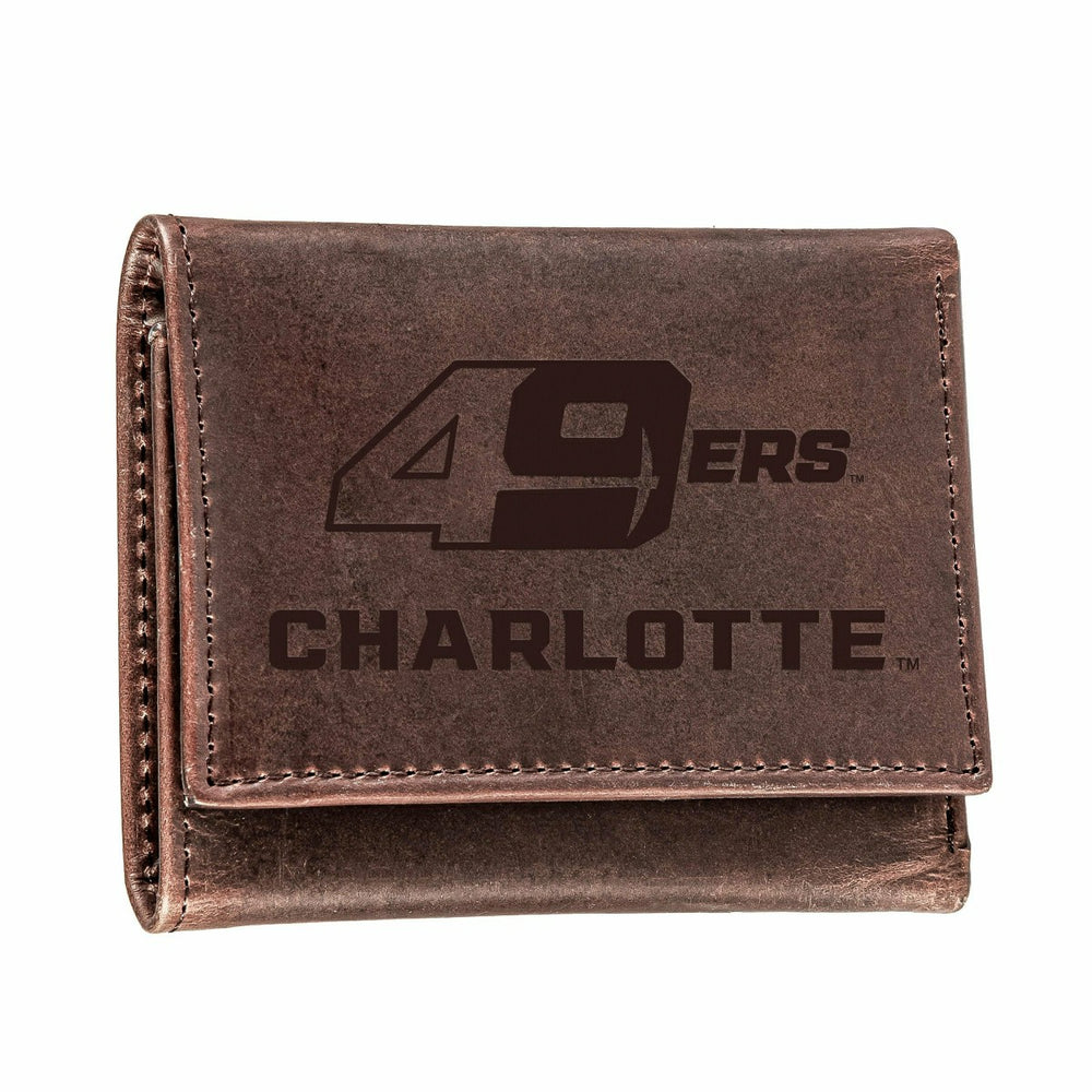 University of North Carolina, Charlotte, Tri-Fold Wallet, Brown, CH, 1 - Home