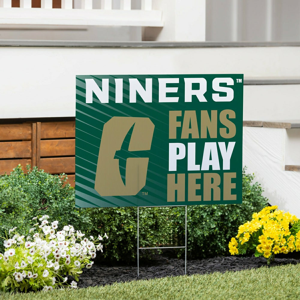 University of North Carolina/Charlotte Coroplast Yard Sign "Fans Play  - Home