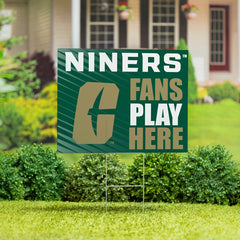 University of North Carolina/Charlotte Coroplast Yard Sign "Fans Play  - Home