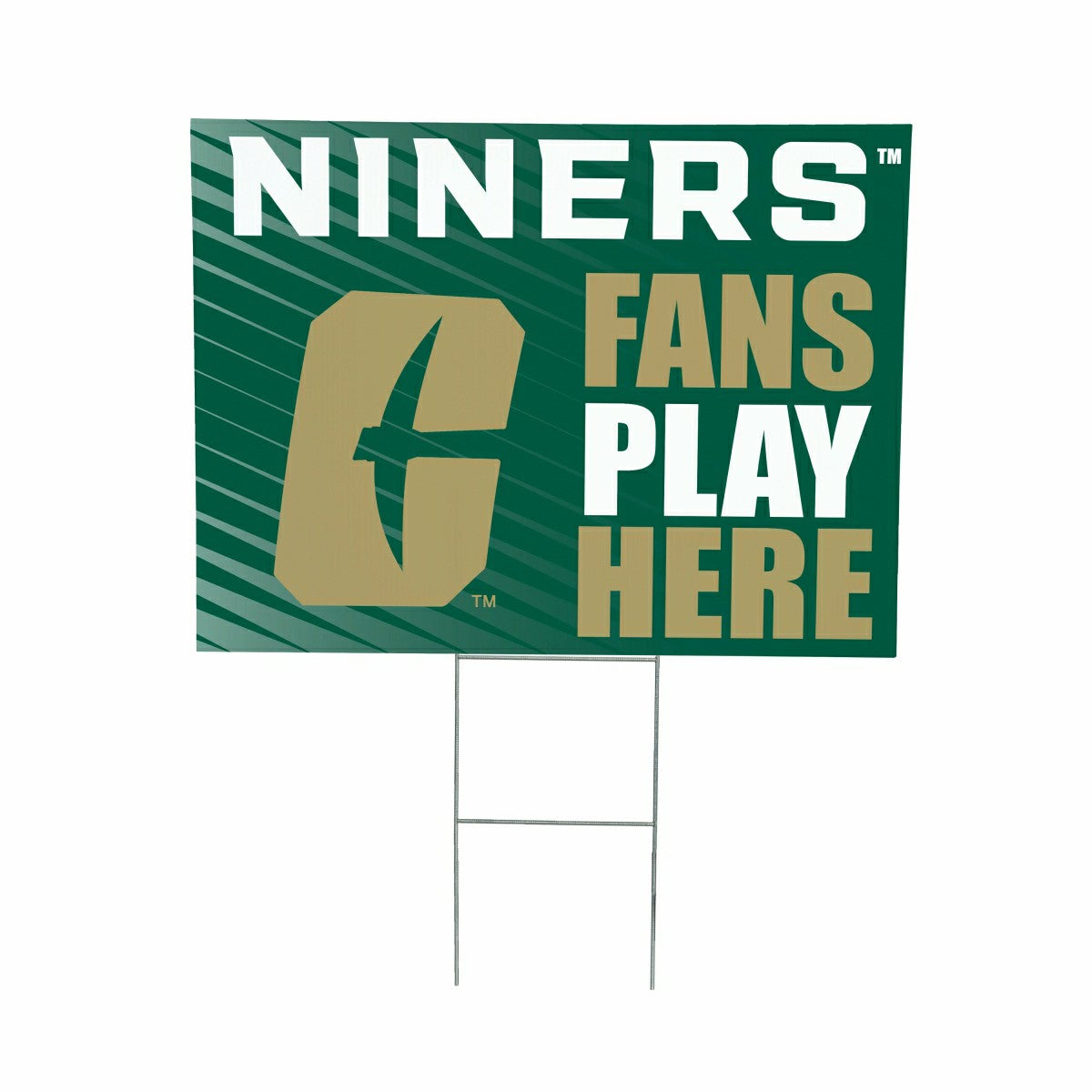 University of North Carolina/Charlotte Coroplast Yard Sign "Fans Play  - Home