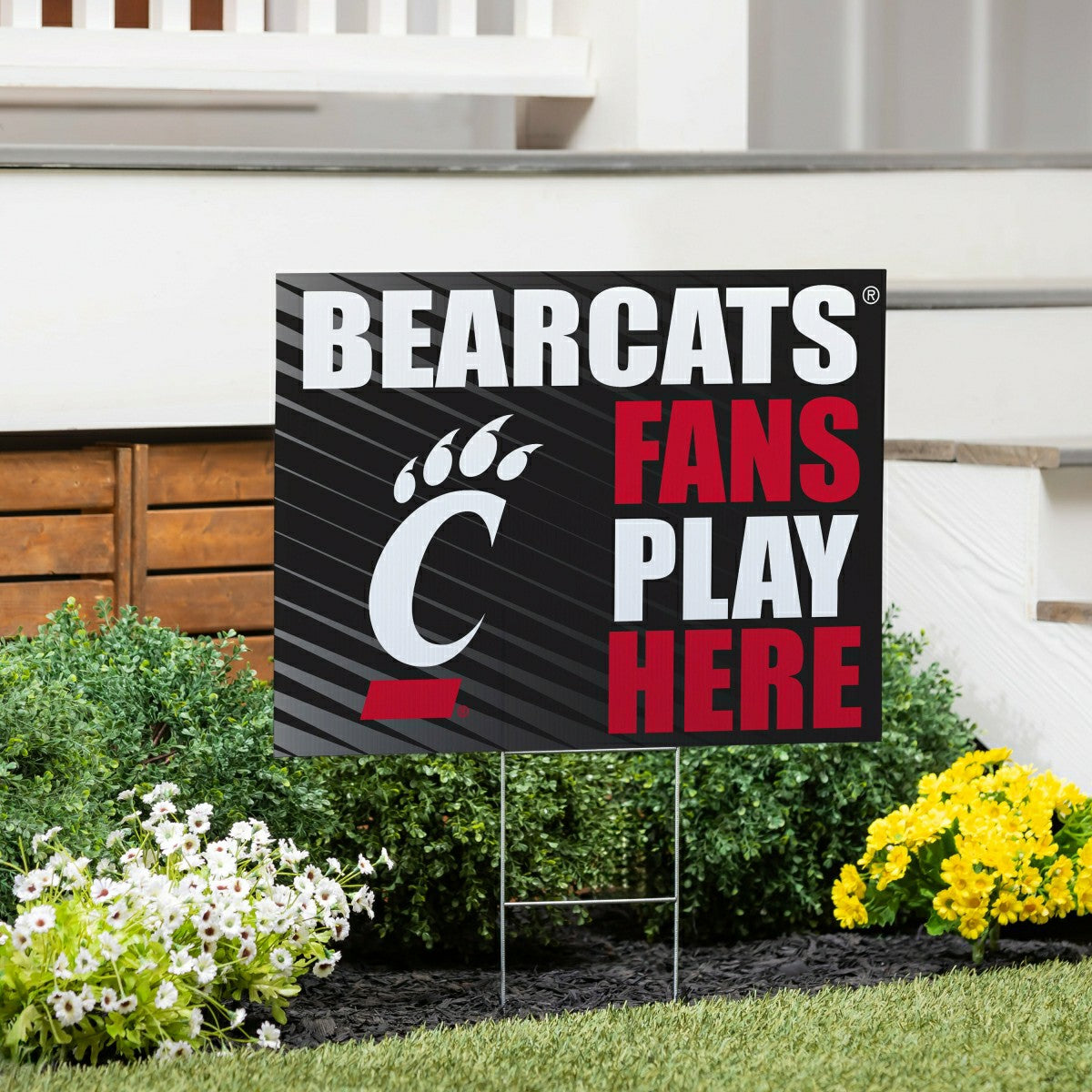 University of Cincinnati Coroplast Yard Sign "Fans Play Here" - Home