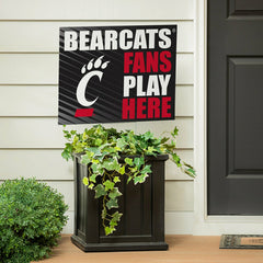 University of Cincinnati Coroplast Yard Sign "Fans Play Here" - Home