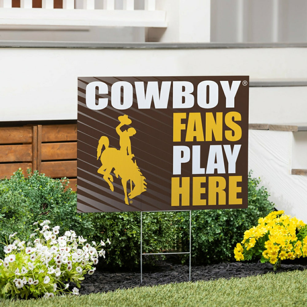 University of Wyoming Coroplast Yard Sign "Fans Play Here" - Home