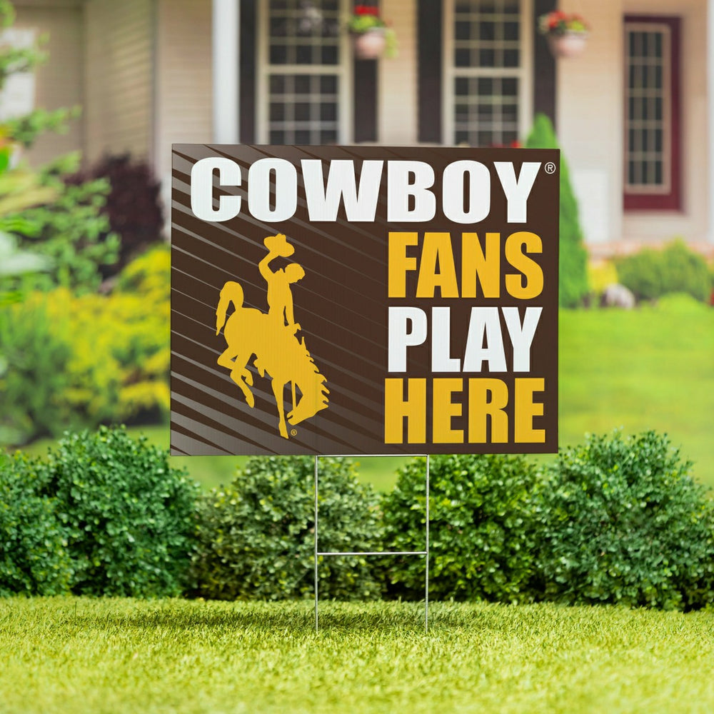 University of Wyoming Coroplast Yard Sign "Fans Play Here" - Home