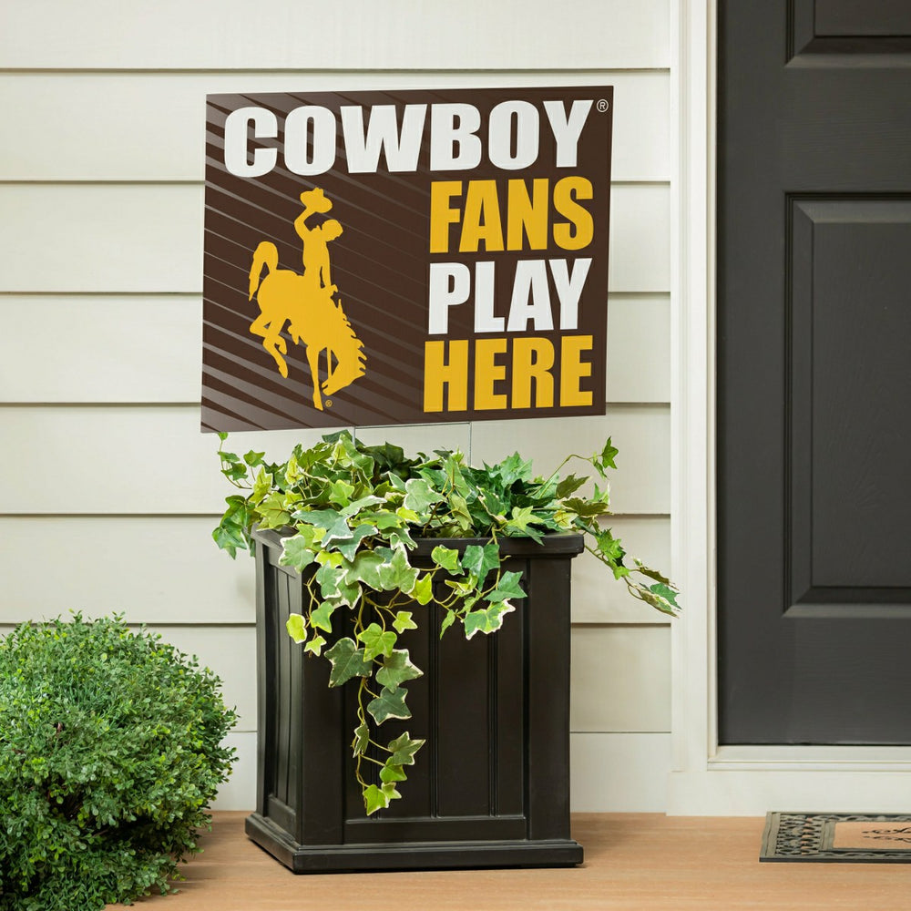University of Wyoming Coroplast Yard Sign "Fans Play Here" - Home