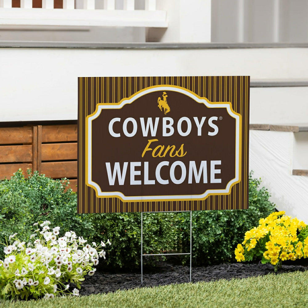 University of Wyoming Coroplast Yard Sign, "Fans Welcome" - Home