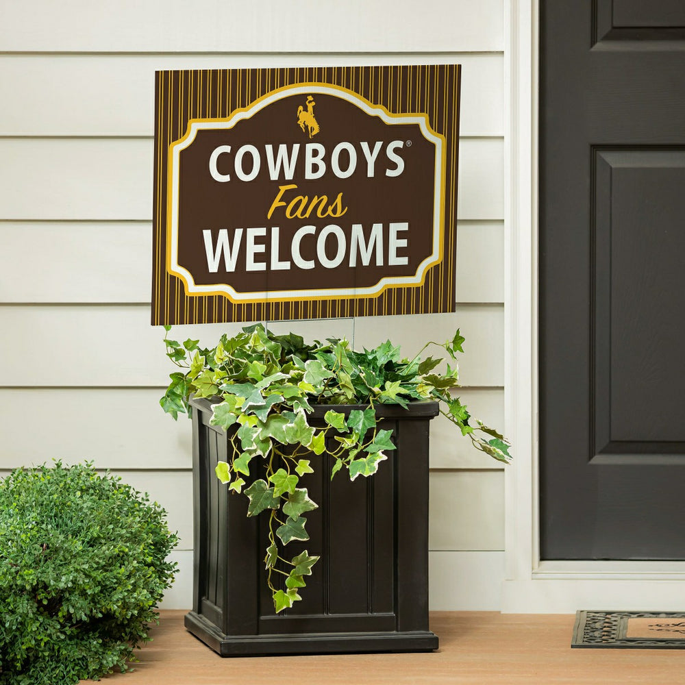 University of Wyoming Coroplast Yard Sign, "Fans Welcome" - Home