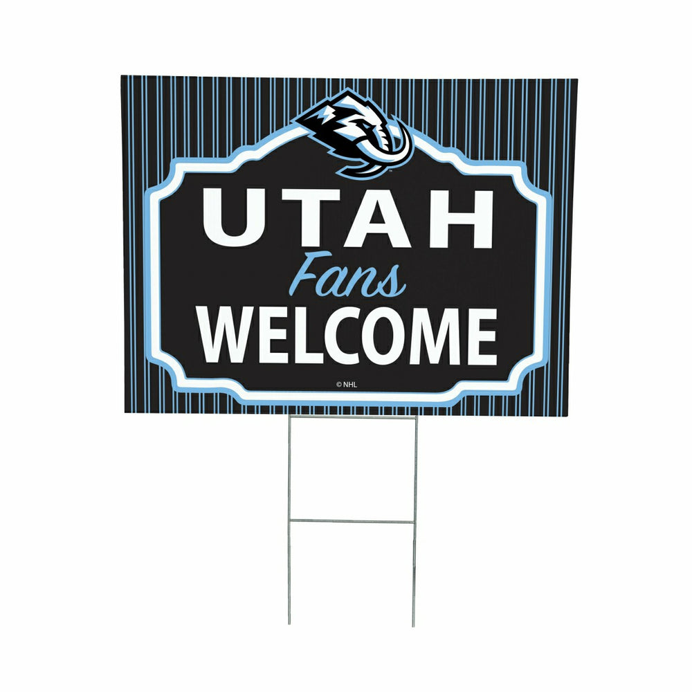 Utah Hockey Club Coroplast Yard Sign, "Fans Welcome" - Home