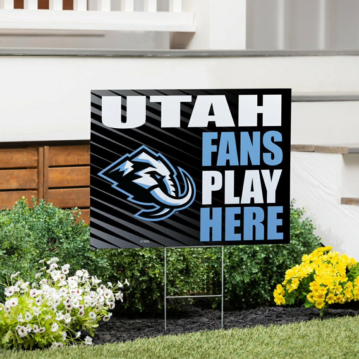 Utah Hockey Club Coroplast Yard Sign "Fans Play Here" - Home