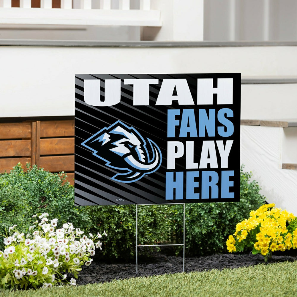 Utah Hockey Club Coroplast Yard Sign "Fans Play Here" - Home