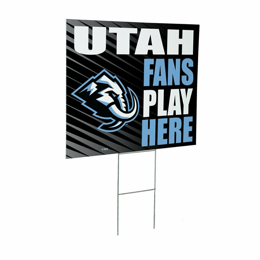 Utah Hockey Club Coroplast Yard Sign "Fans Play Here" - Home