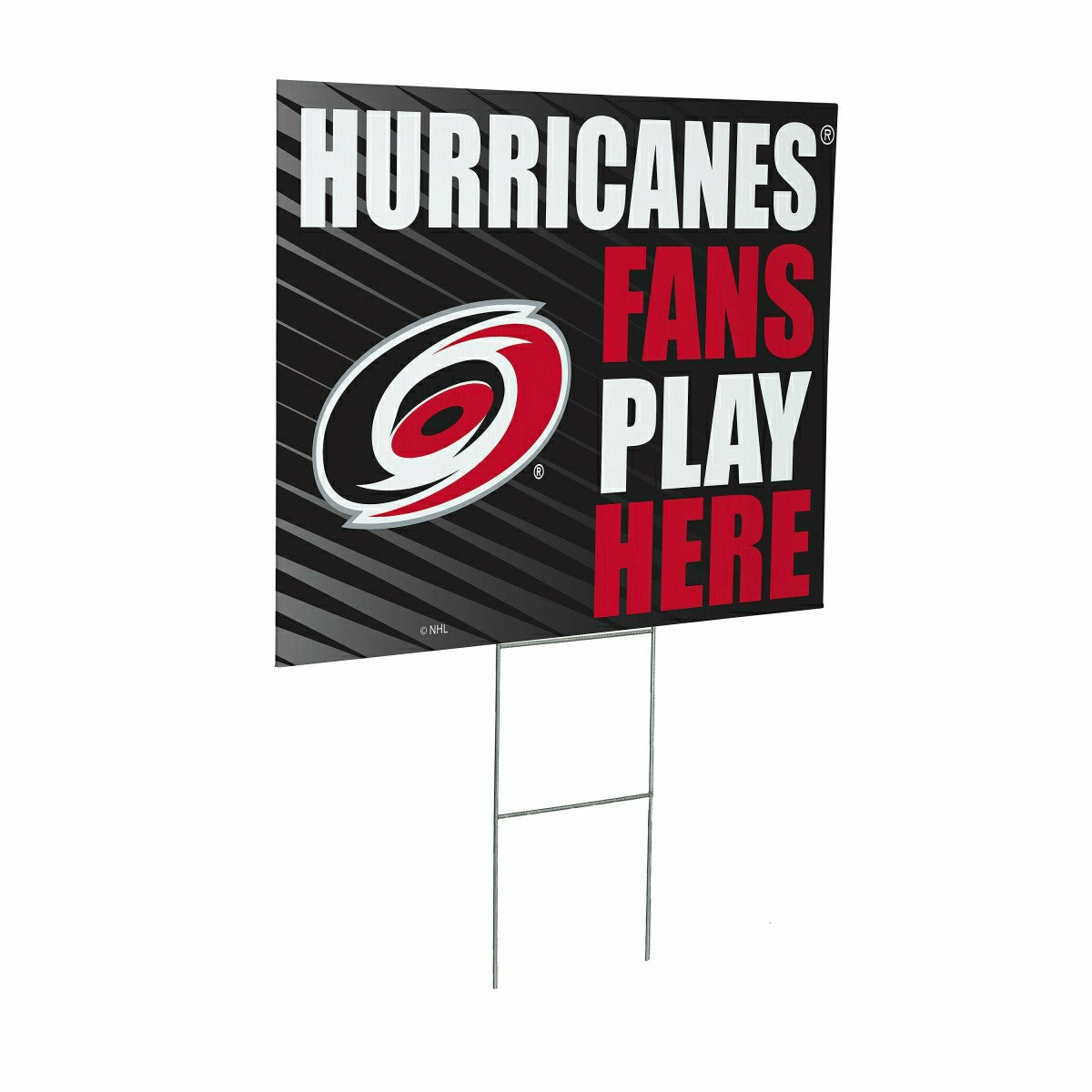 Carolina Hurricanes Coroplast Yard Sign "Fans Play Here" - Home