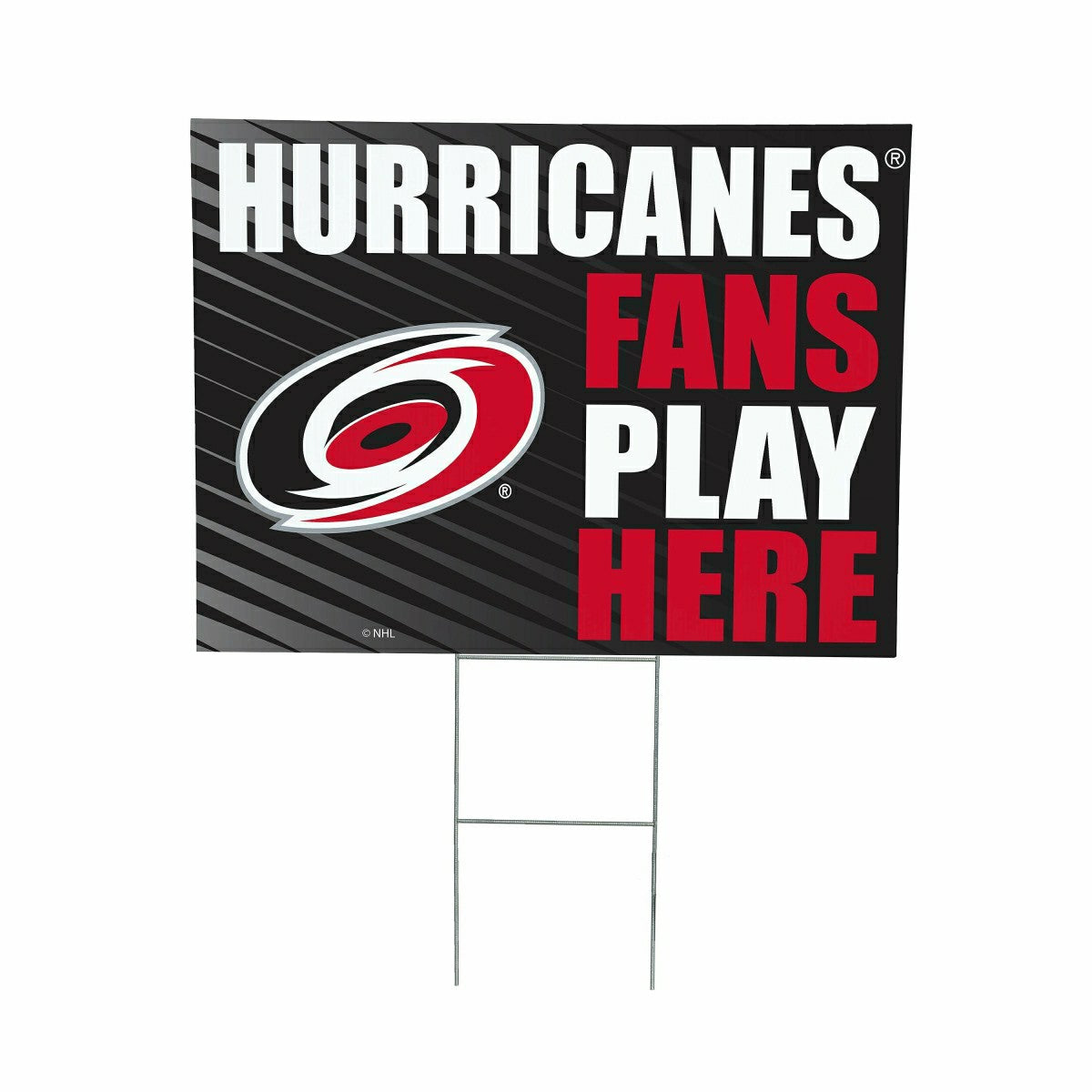 Carolina Hurricanes Coroplast Yard Sign "Fans Play Here" - Home
