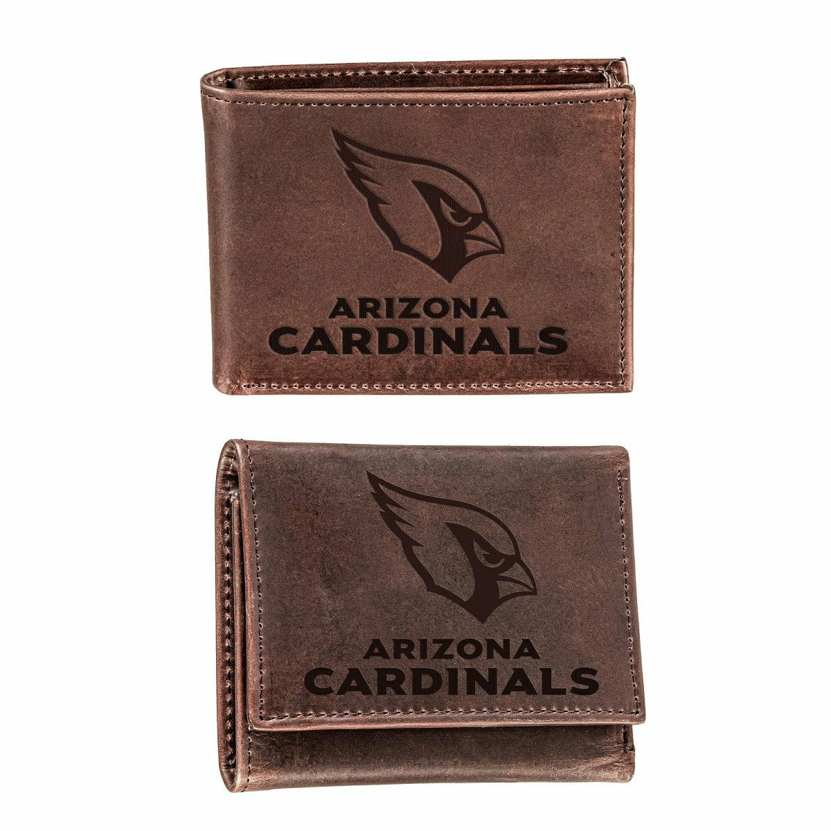 Arizona Cardinals, Bi-Fold and Tri-Fold Wallet Gift Set, Brown - Home