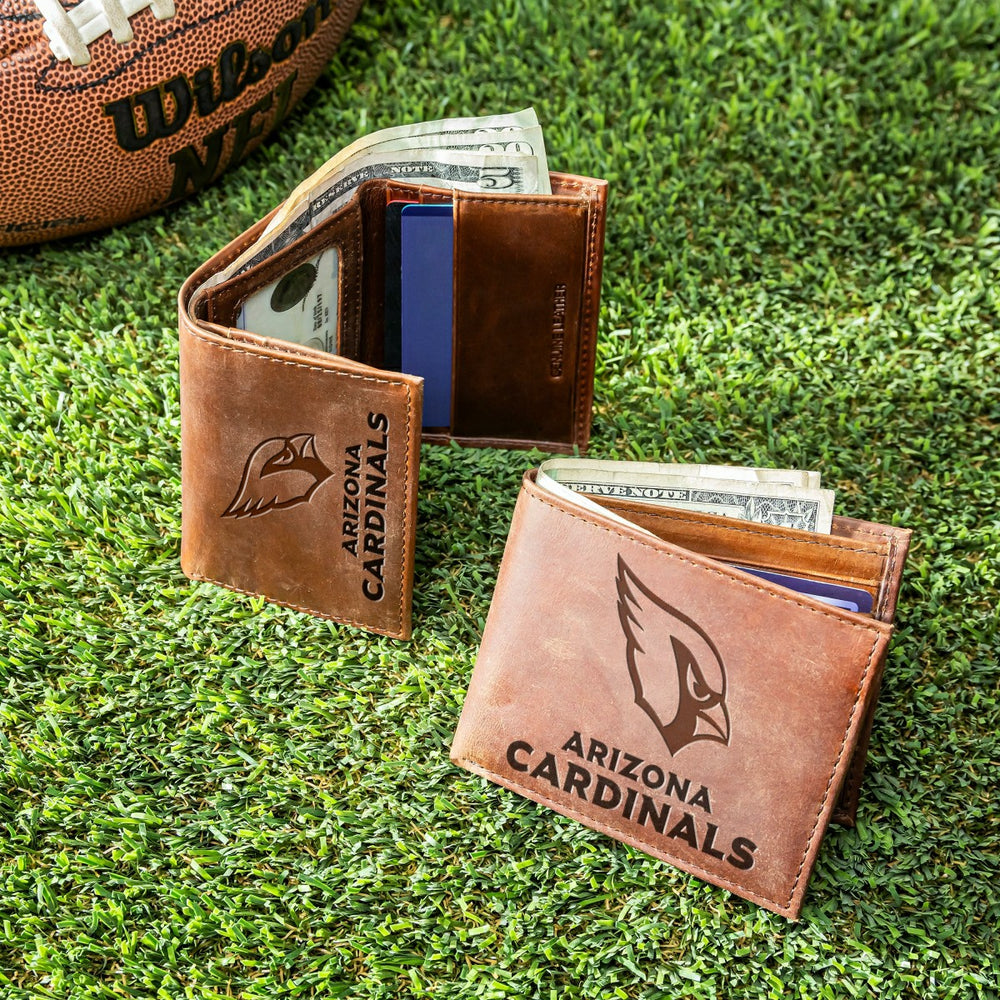 Arizona Cardinals, Bi-Fold and Tri-Fold Wallet Gift Set, Brown - Home