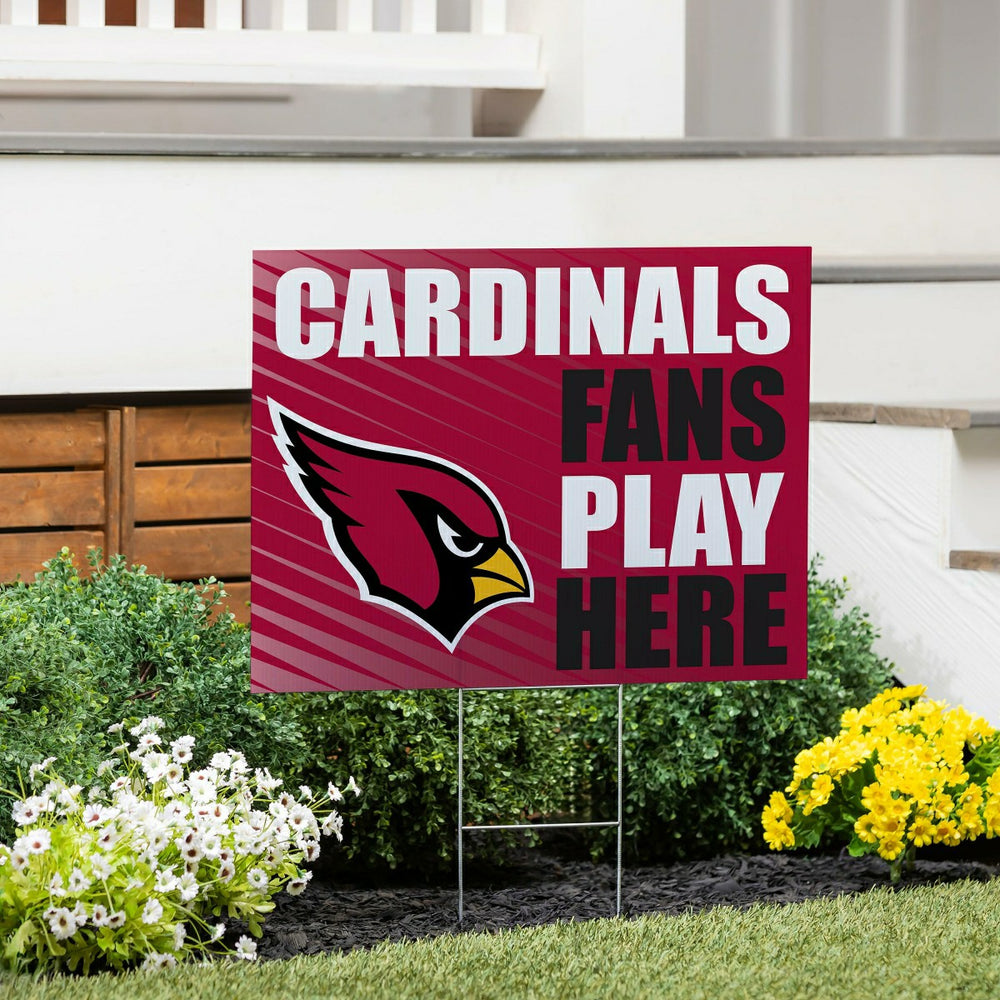 Arizona Cardinals Coroplast Yard Sign "Fans Play Here" - Home