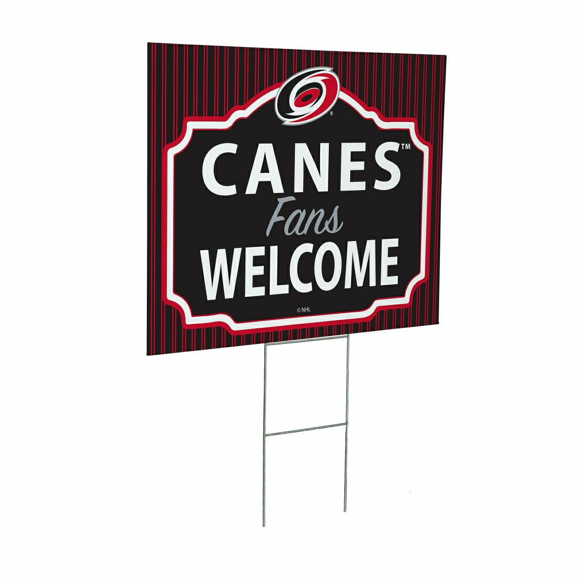 Carolina Hurricanes Coroplast Yard Sign, "Fans Welcome" - Home