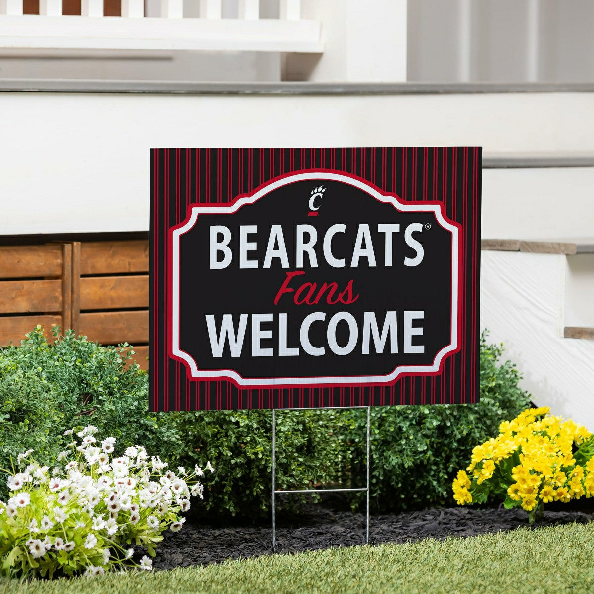 University of Cincinnati Coroplast Yard Sign, "Fans Welcome" - Home