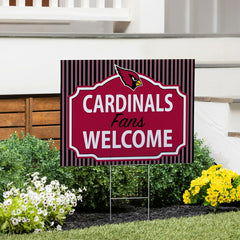 Arizona Cardinals Coroplast Yard Sign, Fans Welcome - Home