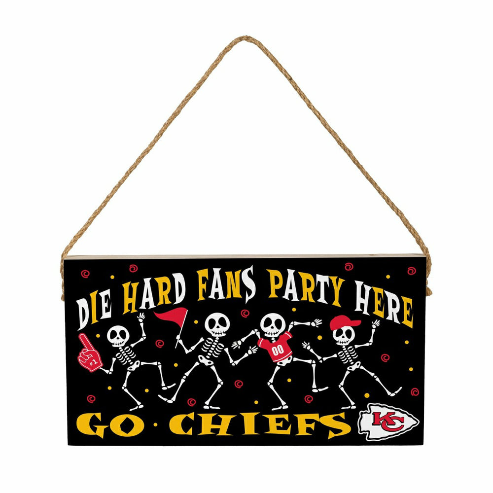 Kansas City Chiefs Halloween Wood Wall Sign, 6x11 - Home