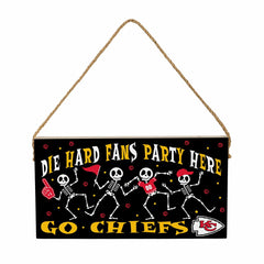 Kansas City Chiefs Halloween Wood Wall Sign, 6x11 - Home