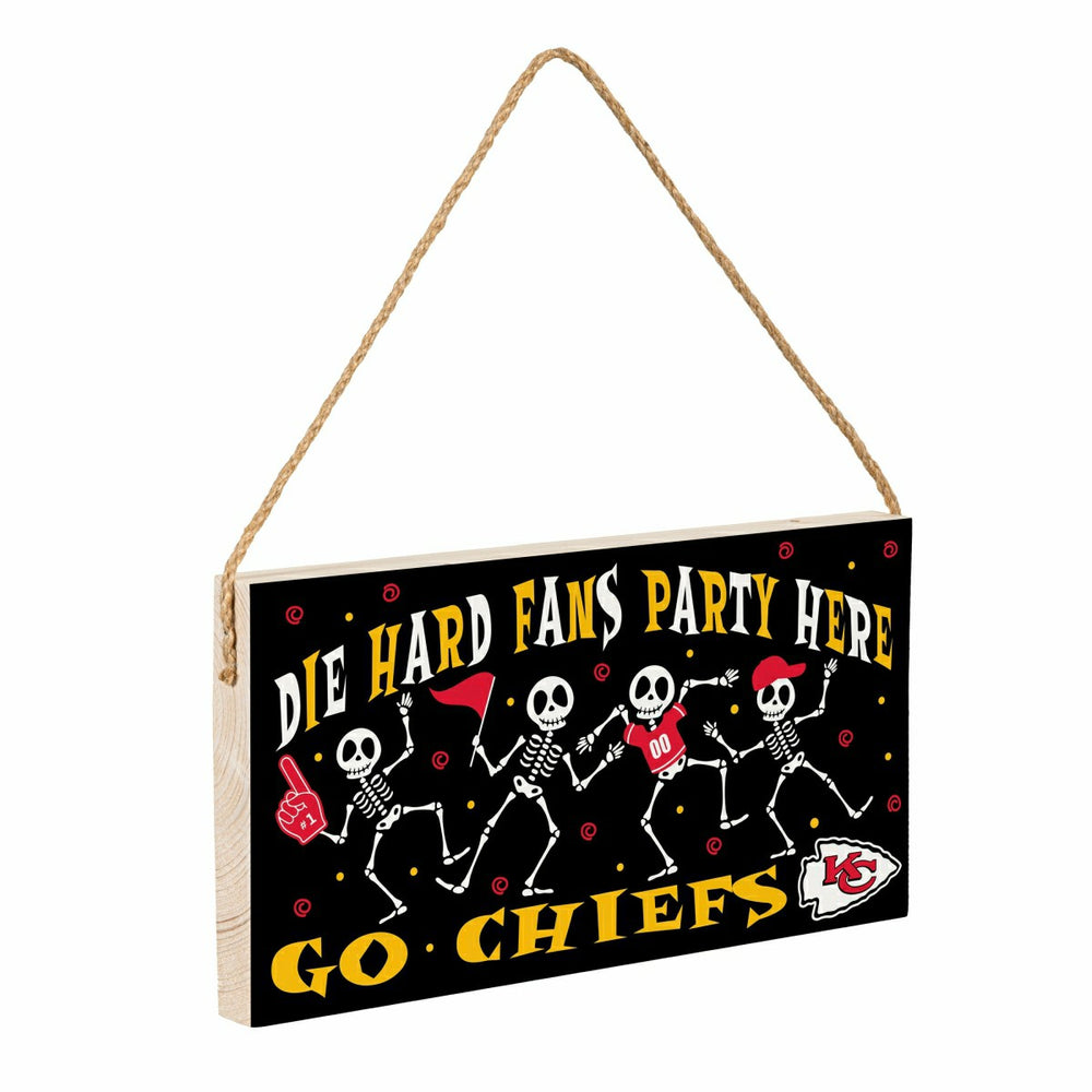 Kansas City Chiefs Halloween Wood Wall Sign, 6x11 - Home