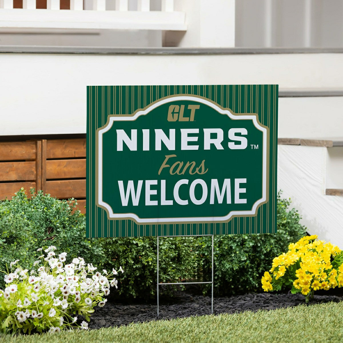 University of North Carolina/Charlotte Coroplast Yard Sign, "Fans Welc - Home