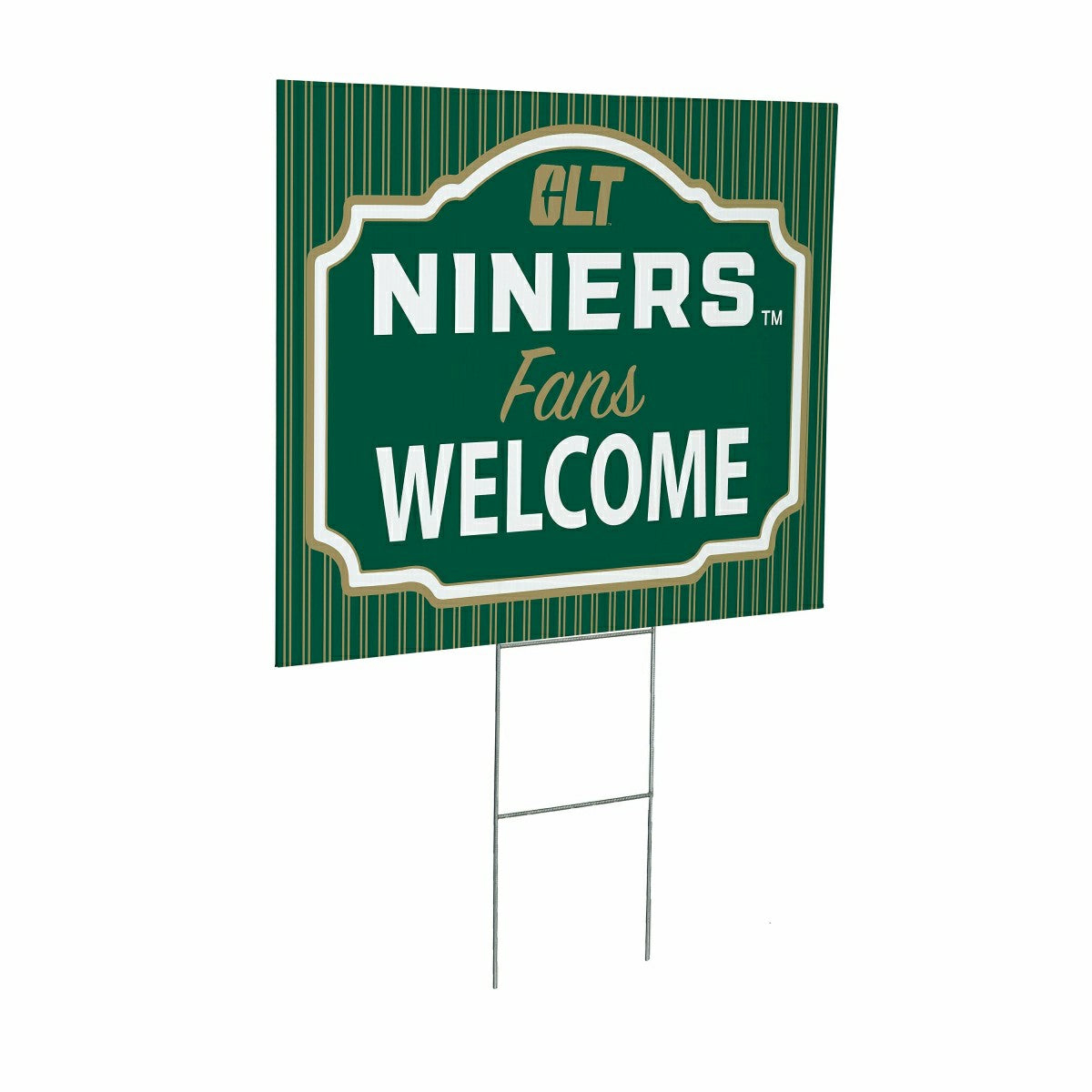 University of North Carolina/Charlotte Coroplast Yard Sign, "Fans Welc - Home