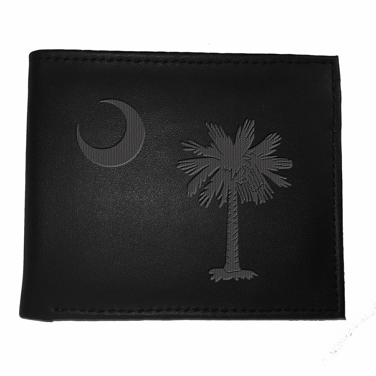 Bi-Fold Wallet, Black, South Carolina State Flag Logo - Home
