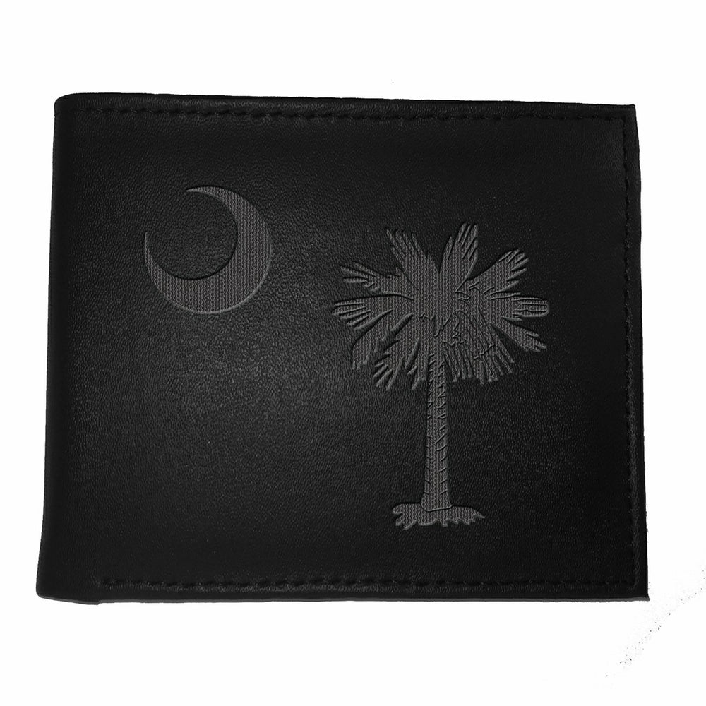 Bi-Fold Wallet, Black, South Carolina State Flag Logo - Home