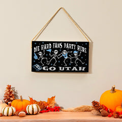 Utah Mammoth Halloween Wood Wall Sign, 6x11 - Home
